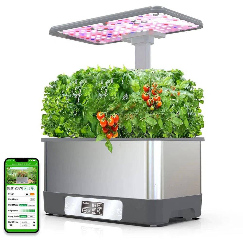 Indoor Hydroponic Growing System Kit with WiFi Control for Home Gardening & Plant Cultivation