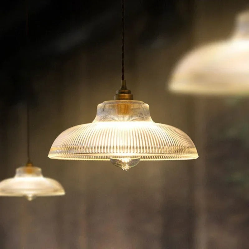 Glass Pendant Light | Adjustable Cable, Warm Light Effect & Ideal for Kitchen and Dining Spaces
