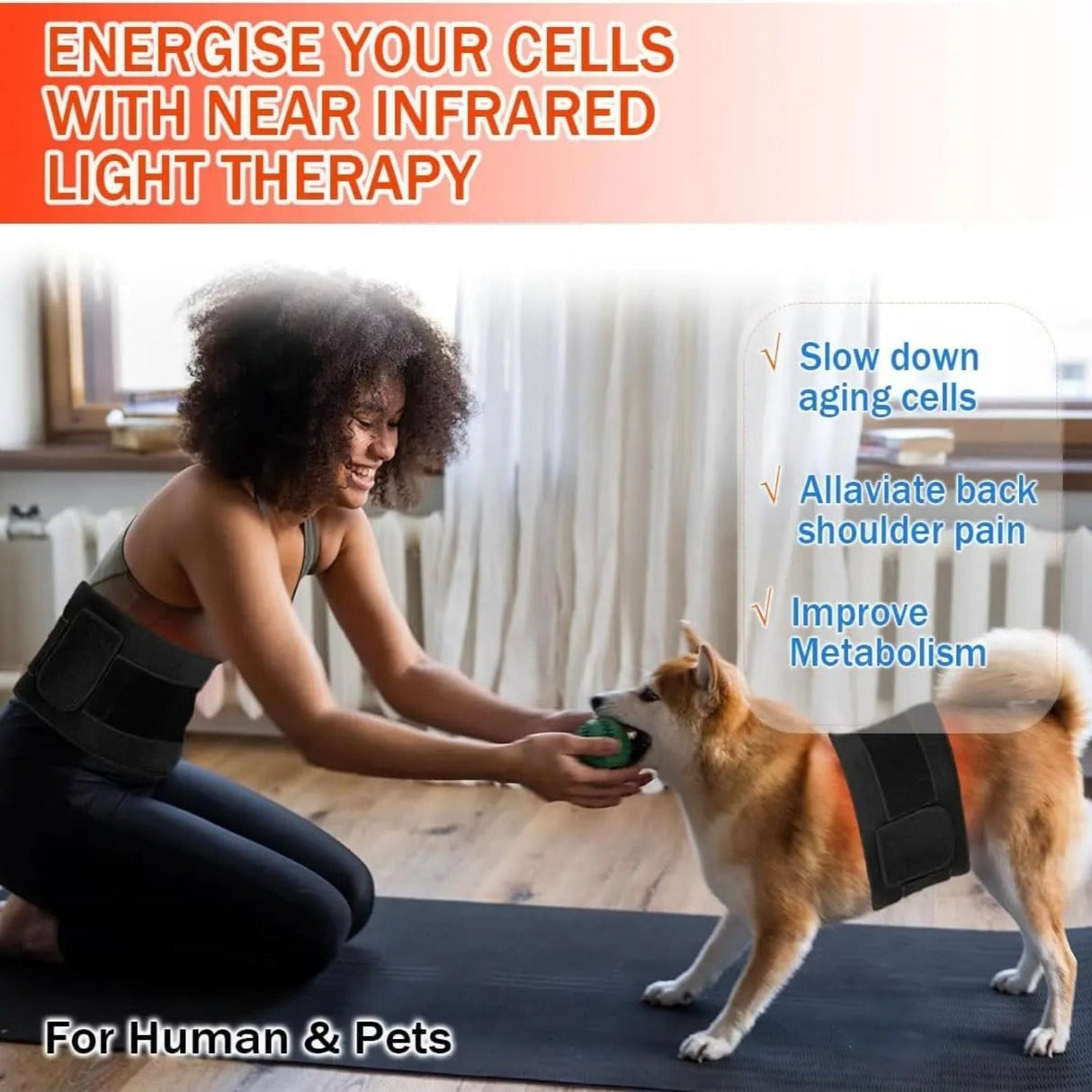 Infrared Light Therapy Pad Belt – Medical-Grade Pain Relief for Back and Muscles