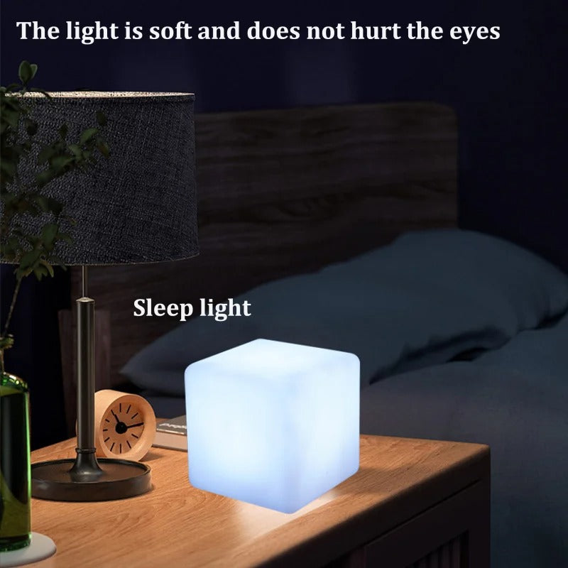 LED Cube Lamp - Modern Square Lamp with Ambient Lighting