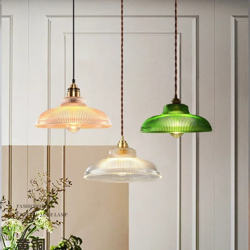 Glass Pendant Light | Adjustable Cable, Warm Light Effect & Ideal for Kitchen and Dining Spaces