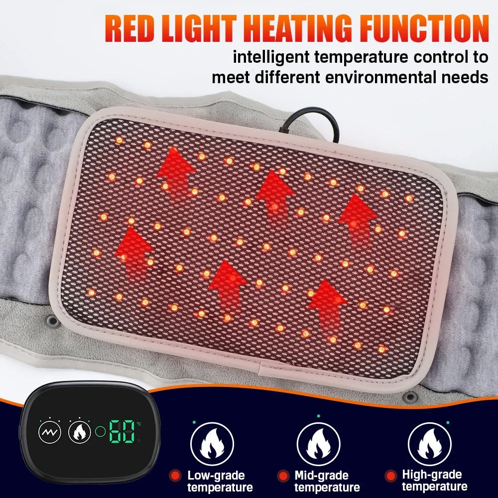 Heated Waist Massager – Targeted Back Pain Relief with Soothing Heat Therapy - Lumbar Support and Muscle Recovery