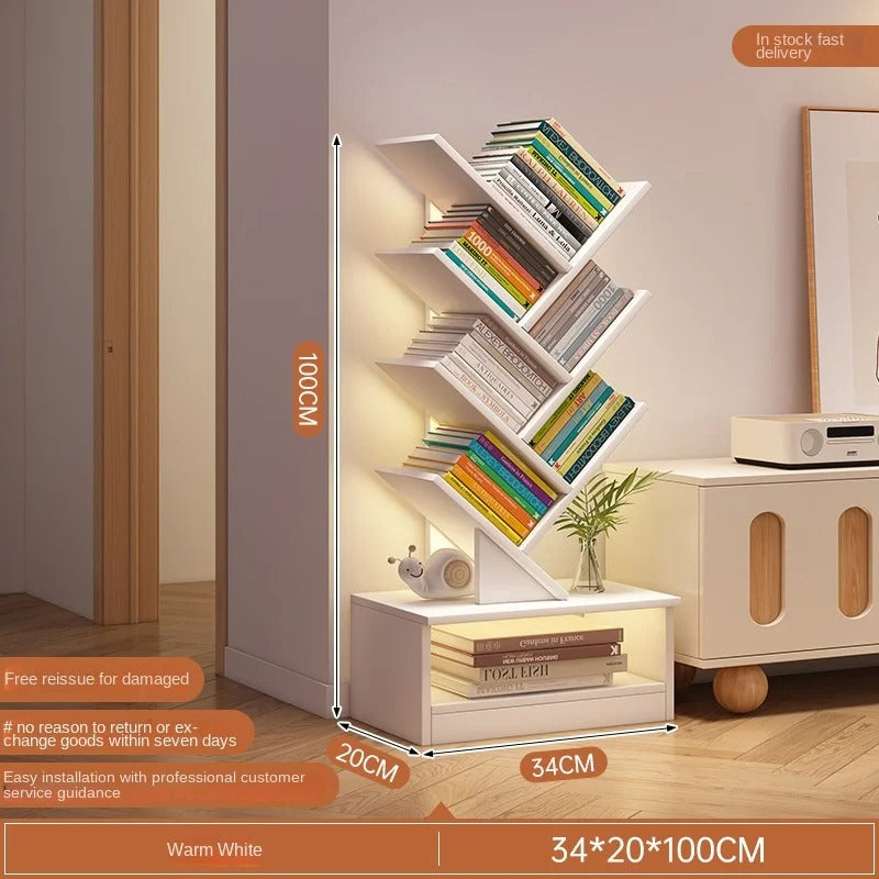 Everwood™ | Vertical Bookcase | Space-Saving Wooden Shelf for Home & Office Storage