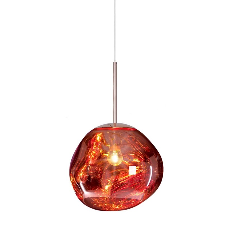 Melt Pendant Light Fixture - Modern Glass Hanging Lamp for Kitchen Island & Dining Room