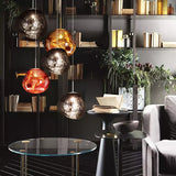 Melt Pendant Light Fixture - Modern Glass Hanging Lamp for Kitchen Island & Dining Room