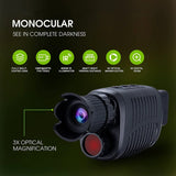 2K 1080P Full HD Thermal Image Camera Night Vision Device Camera With Night Vision 5X Digital Zoom