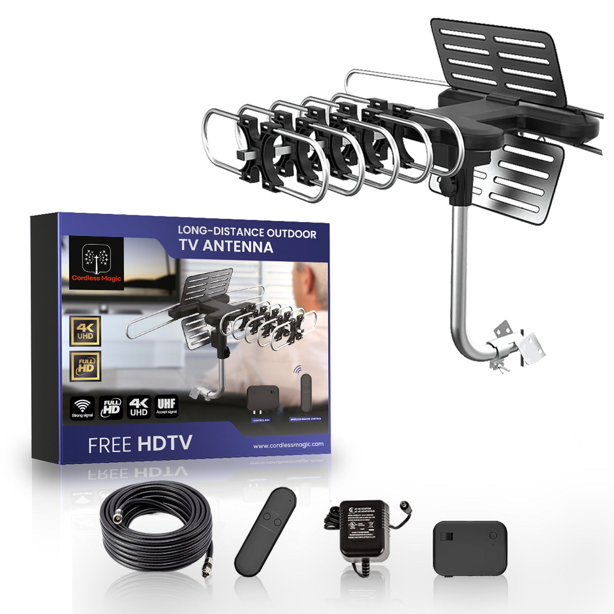 Long-Distance Outdoor Antenna - 900 Mile Range