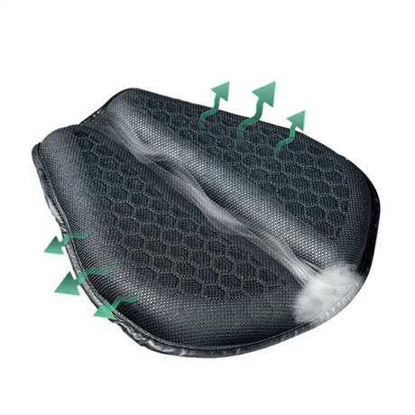 Motorcycle Gel Seat Pad | Shock Absorbing, Breathable & Anti-Slip Design for Long Distance Rides