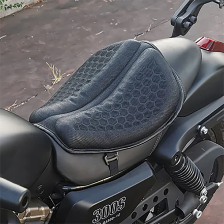 Motorcycle Gel Seat Pad | Shock Absorbing, Breathable & Anti-Slip Design for Long Distance Rides