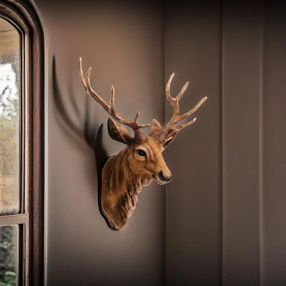 MysticHorn™ | Majestic Deer Head Wall Decor | Rustic Antler Design for Cabin & Lodge Home Decor