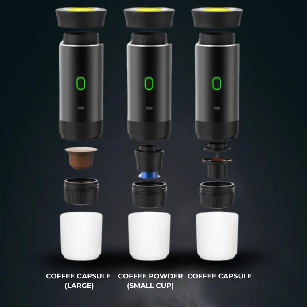 3-in-1 Portable Coffee Maker | Quick Brewing, Compact Design & Ideal for Espresso, Cappuccino, and Drip Coffee at Home
