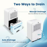 2500 Sq.Ft Dehumidifier for Basement, 32 Pints Portable Dehumidifier with Auto Defrost & Drain Hose, Sleep Mode, 24H Timer for Home Office