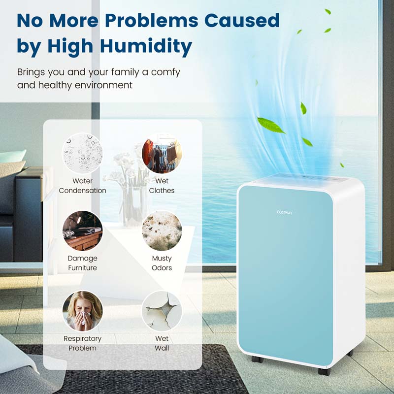 2500 Sq.Ft Dehumidifier for Basement, 32 Pints Portable Dehumidifier with Auto Defrost & Drain Hose, Sleep Mode, 24H Timer for Home Office