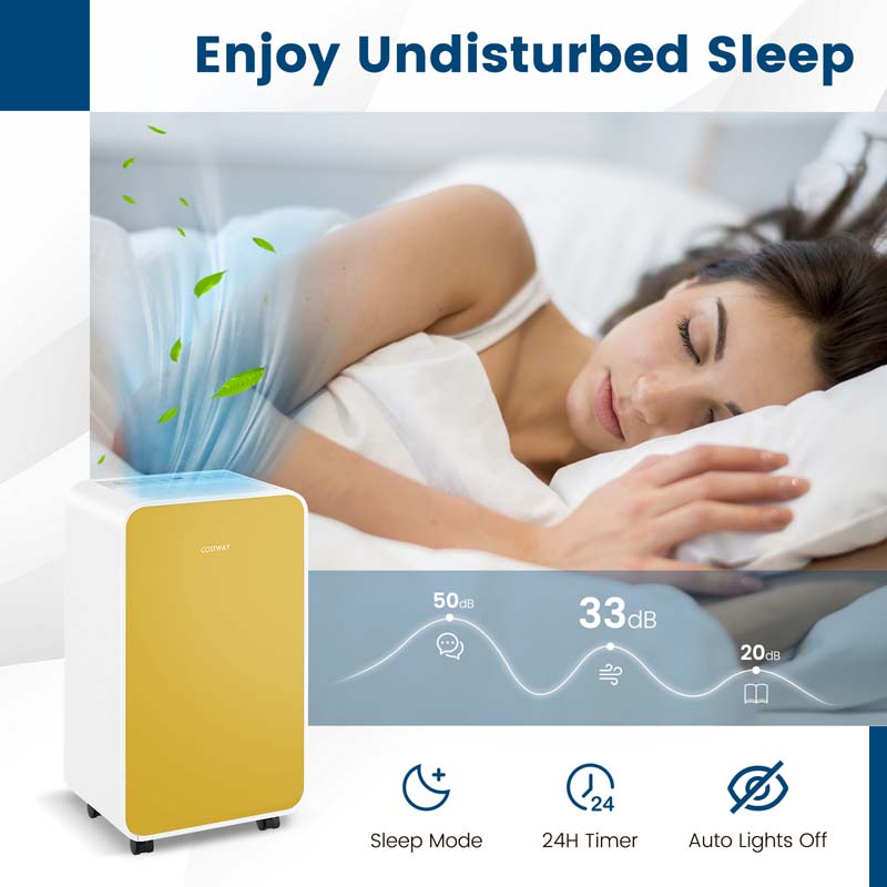 2500 Sq.Ft Dehumidifier for Basement, 32 Pints Portable Dehumidifier with Auto Defrost & Drain Hose, Sleep Mode, 24H Timer for Home Office