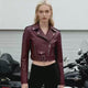 Women’s Biker Jacket – Chic Motorcycle Zip-Up Coat