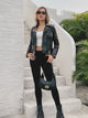 Women’s Vintage Studded Embroidered Short Jacket – Printed Fashion Outerwear