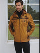 Men’s Windproof Leather Jacket with Fleece Lining – Warm Casual Outerwear