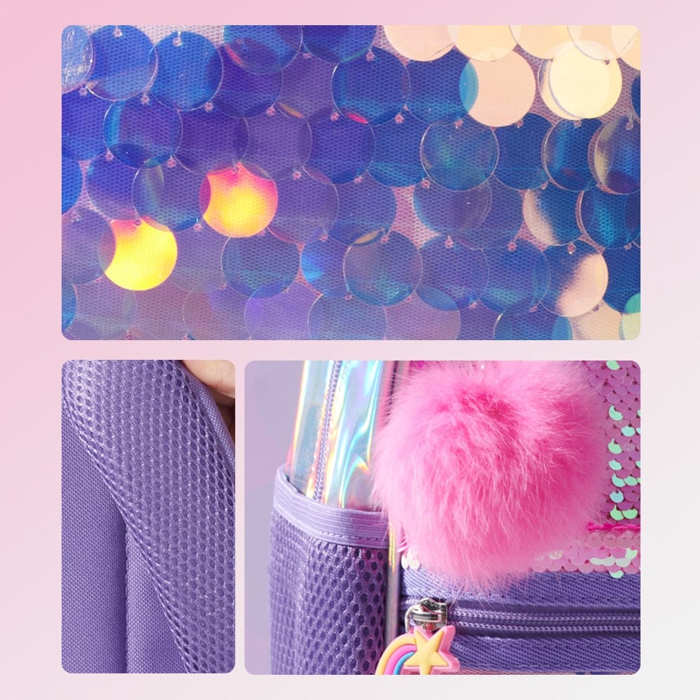 Children's Backpack for Girls- Reversible Sequin, Unicorn