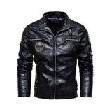 Men’s Vintage Biker Jacket – Full Zip Warm Lined Jacket
