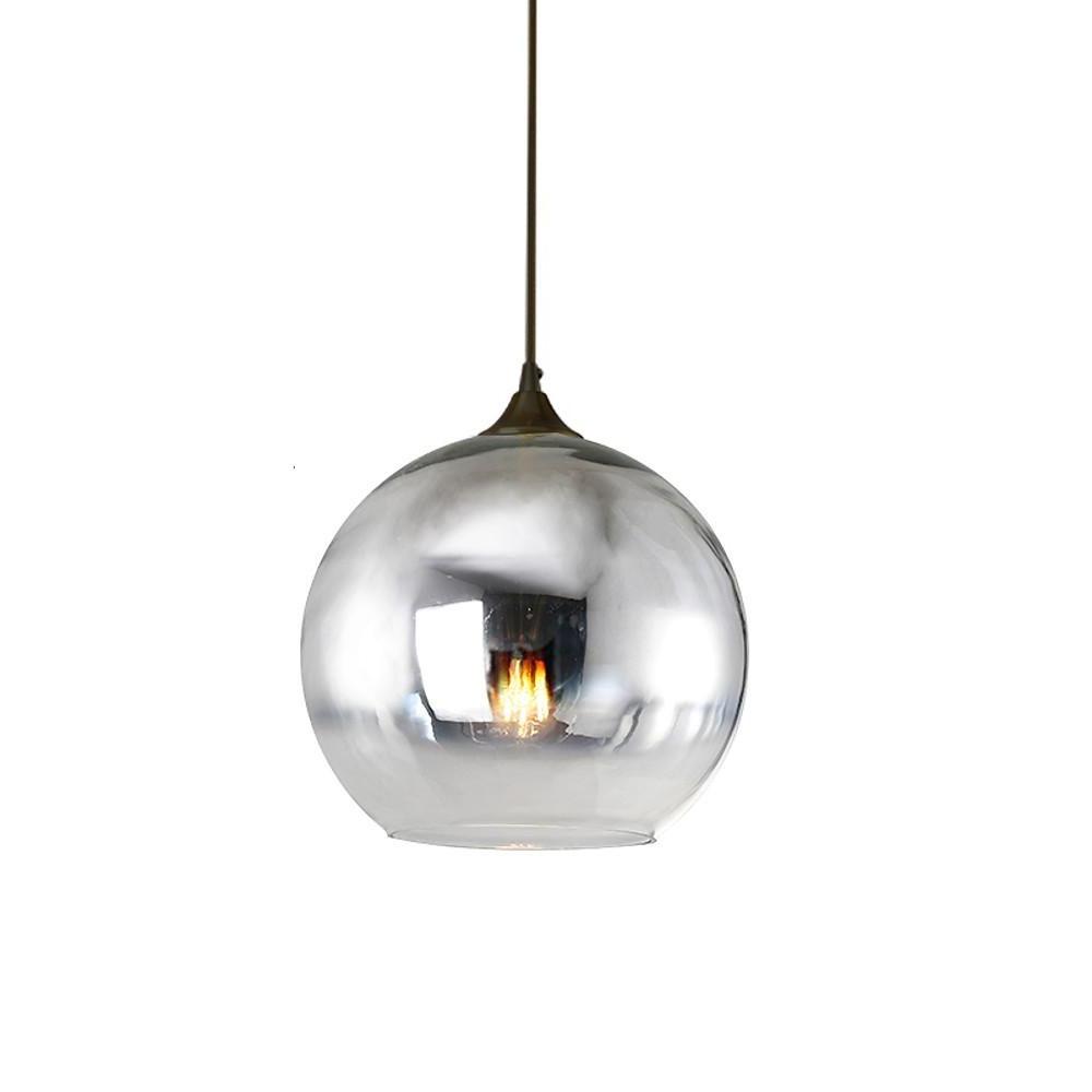 Light Master - Modern Globe Design Glass Pendant Lamp with LED Lighting for Kitchen and Dining Room