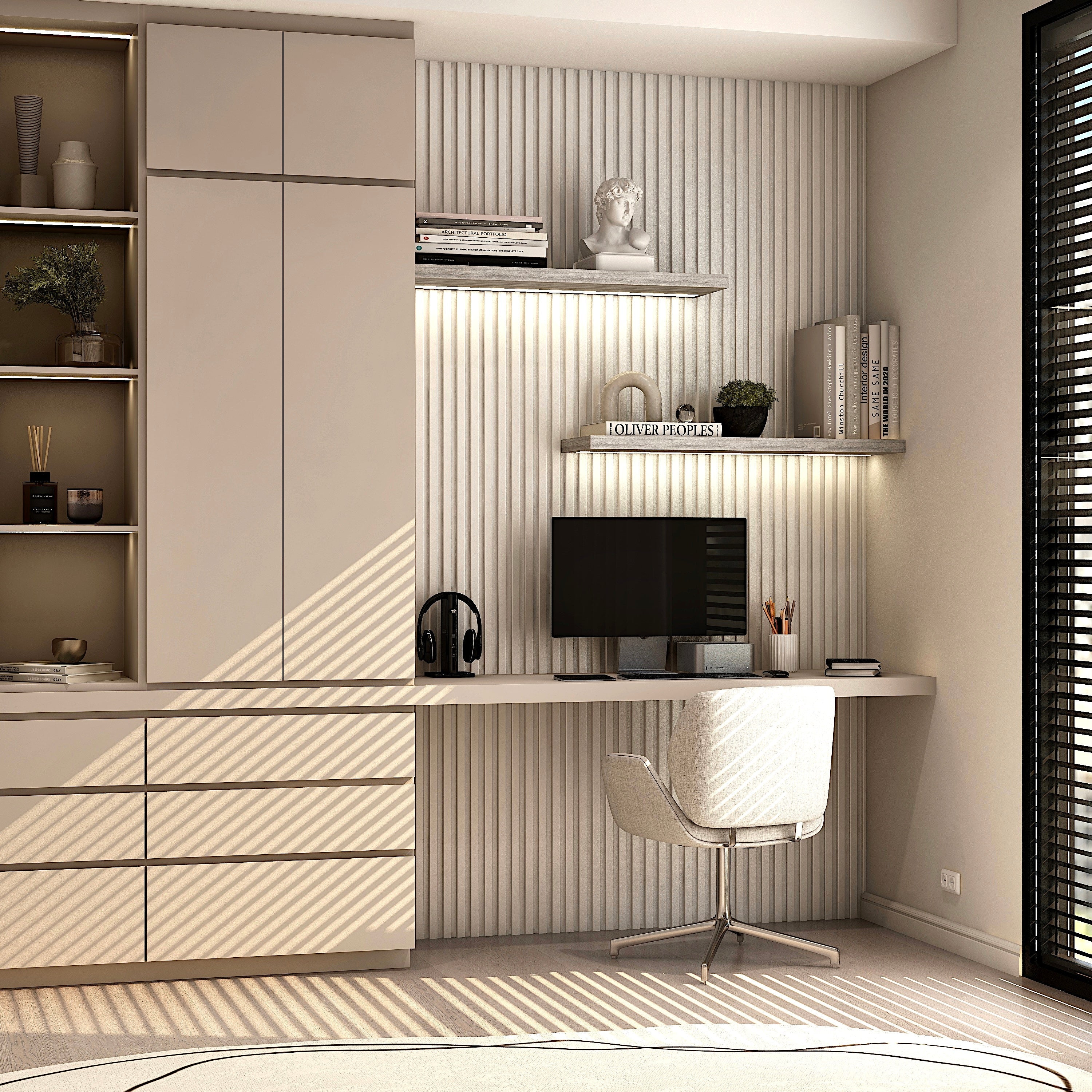 Acoustic Wooden Color Wall Slat Panel