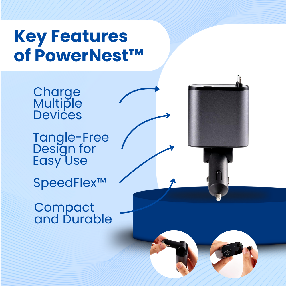 PowerNest 4-in-1 Car Charger