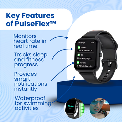 PulseFlex Waterproof Smartwatch