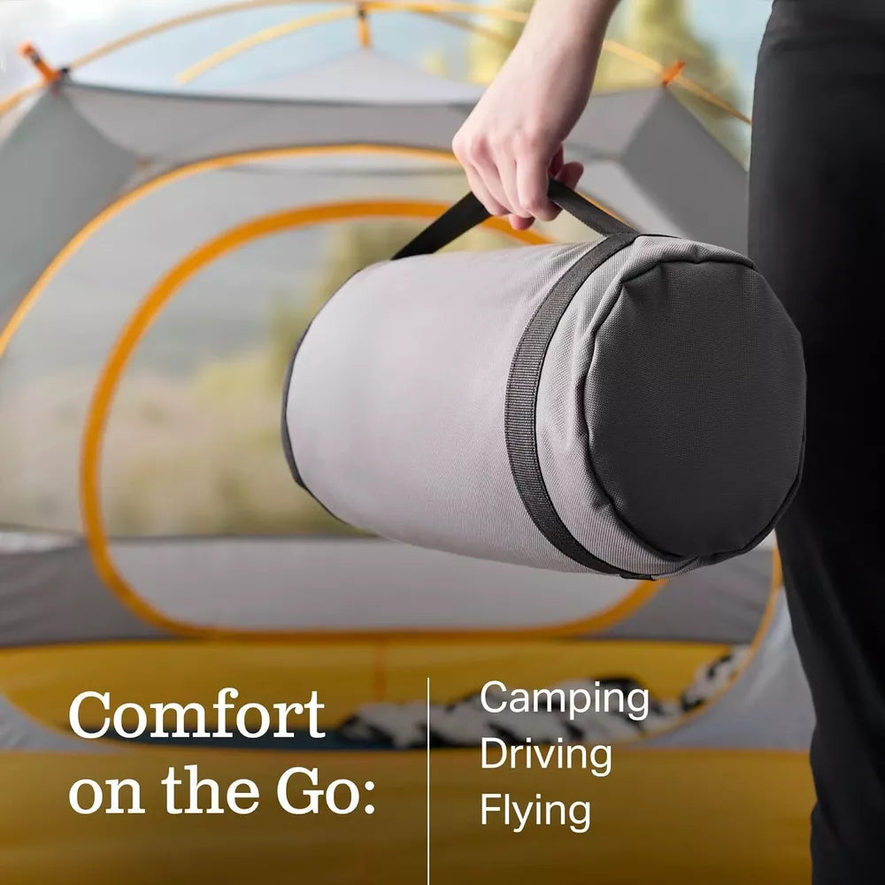 White Gel Memory Foam Camping Pillow