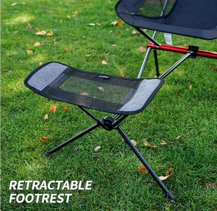 Portable Folding Camping Chair in Orange Blue with Carry Bag