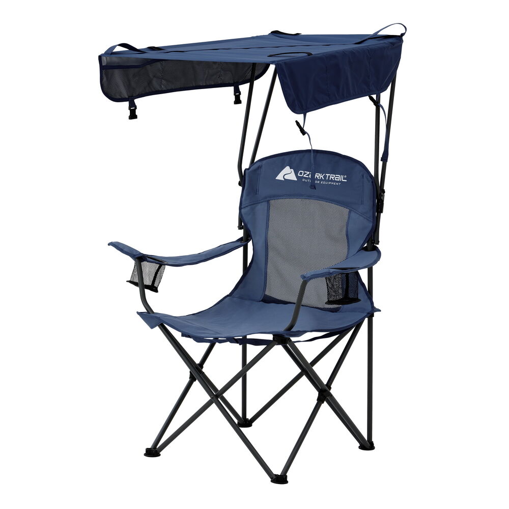 Shaded Canopy Camping Chair with Cup Holders