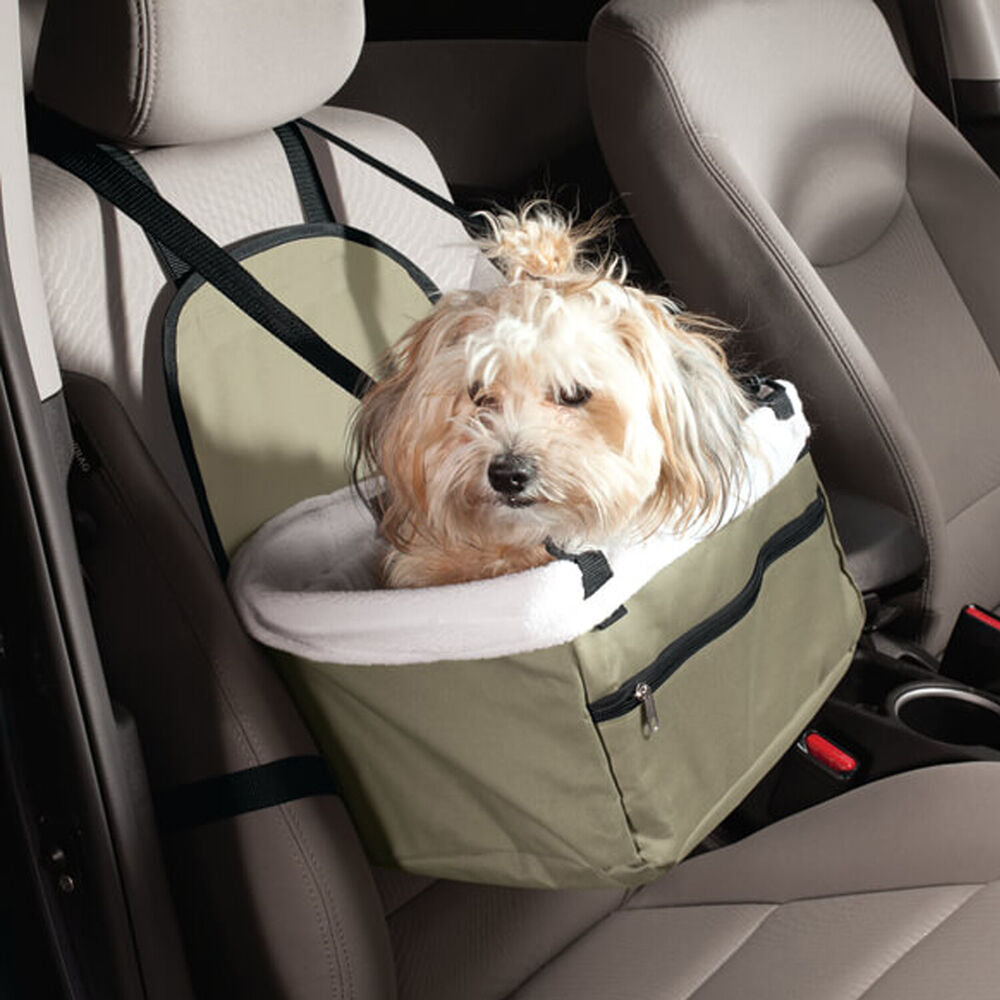 Small Dog Car Booster Seat - Secure Pet Travel Seat