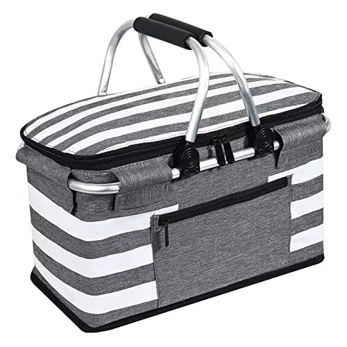 Leak-Proof Insulated Picnic Basket to Keep Food Fresh in Style
