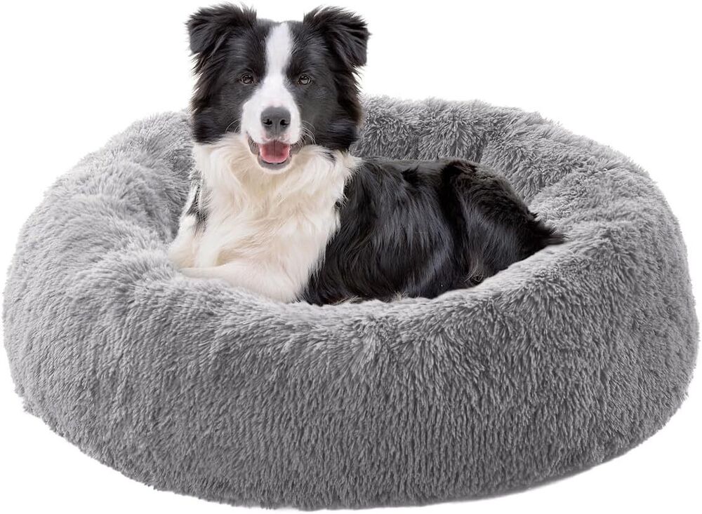 Cozy Shag Fur Donut Bed for Pets- Dog and Cat