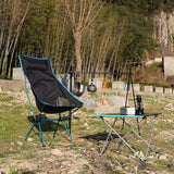 Portable Folding Camping Chair in Orange Blue with Carry Bag