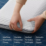 White Gel Memory Foam Camping Pillow