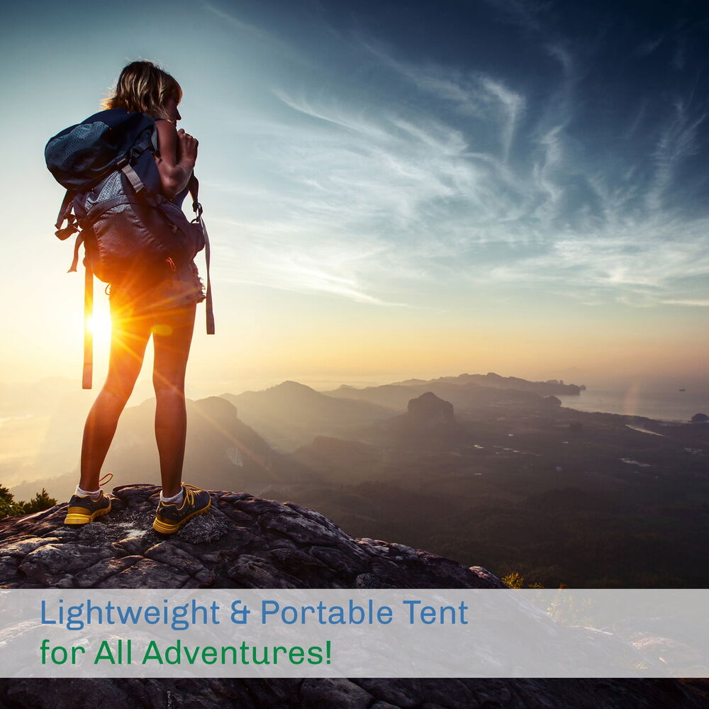 Dome Tent for 2 People with Rain Fly and Carry Bag