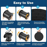 Portable Toilet for Camping: Retractable with Lid & Paper Holder