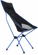 Portable Folding Camping Chair in Orange Blue with Carry Bag