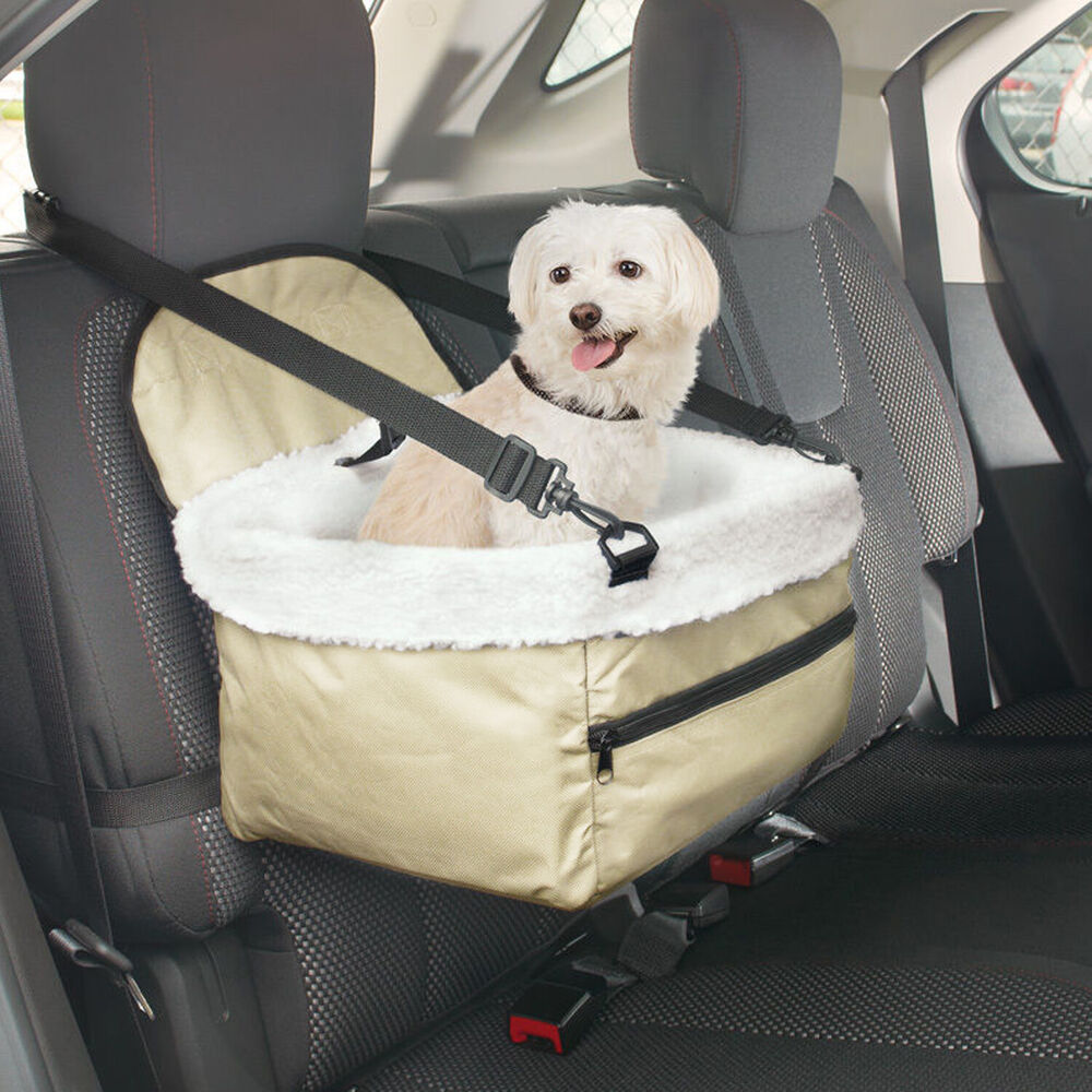 Small Dog Car Booster Seat - Secure Pet Travel Seat