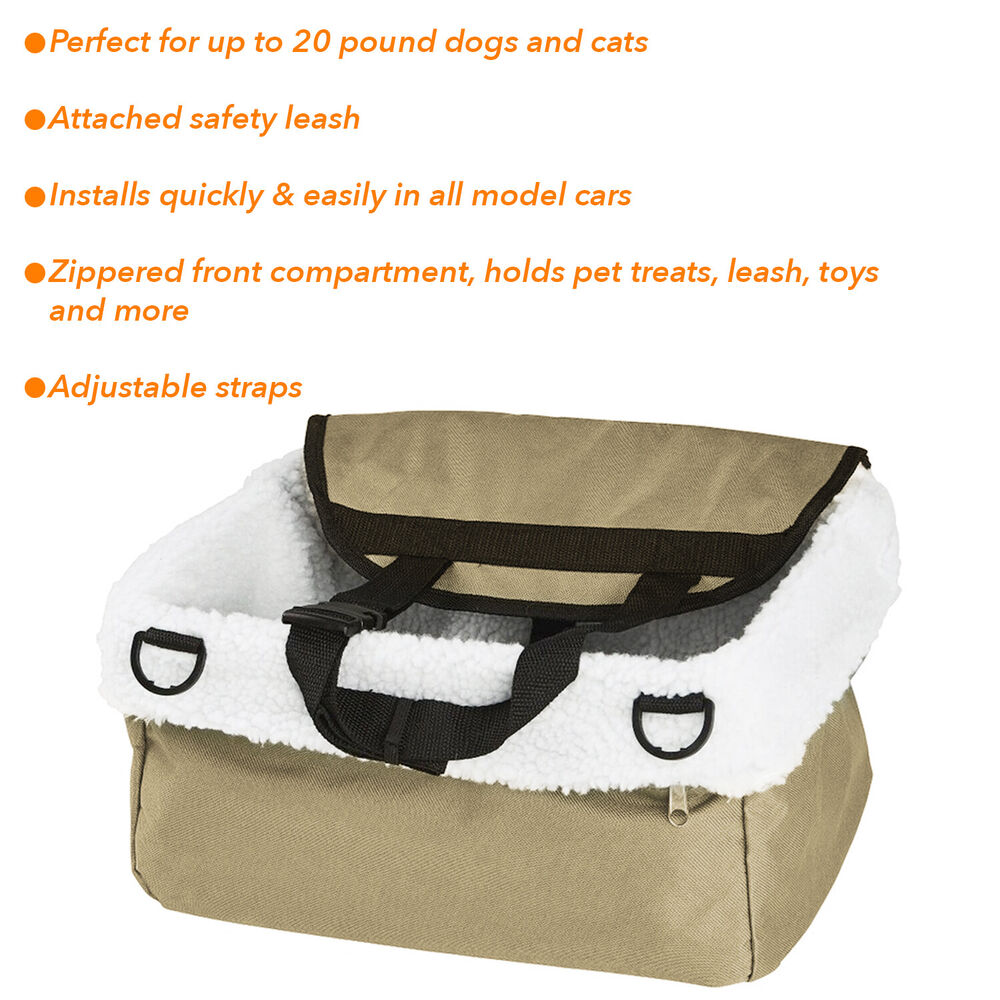 Small Dog Car Booster Seat - Secure Pet Travel Seat