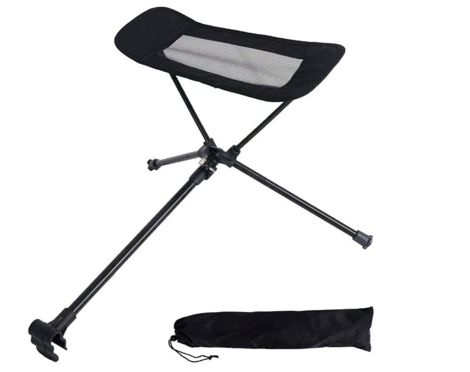 Portable Folding Camping Chair in Orange Blue with Carry Bag