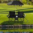Portable Double Chair with Umbrella, Table, and Cooler