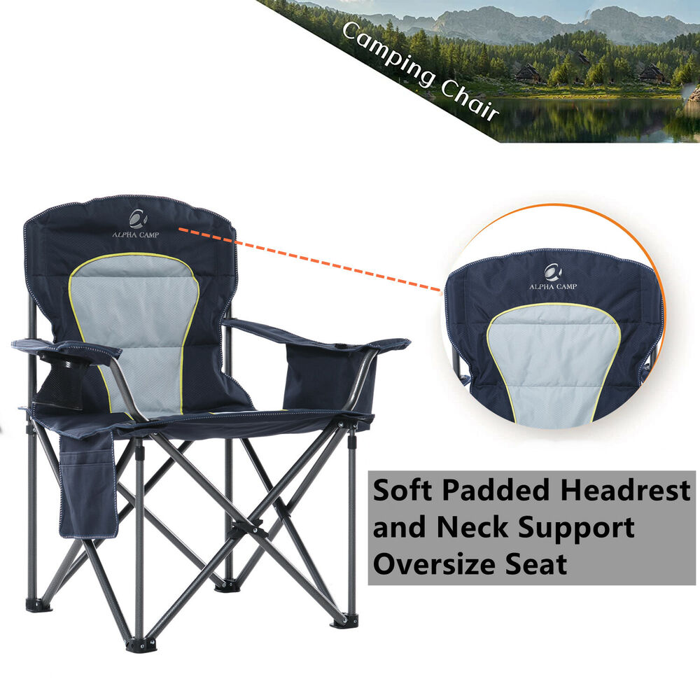 Portable Heavy Duty Camping Chair with Cup Holder