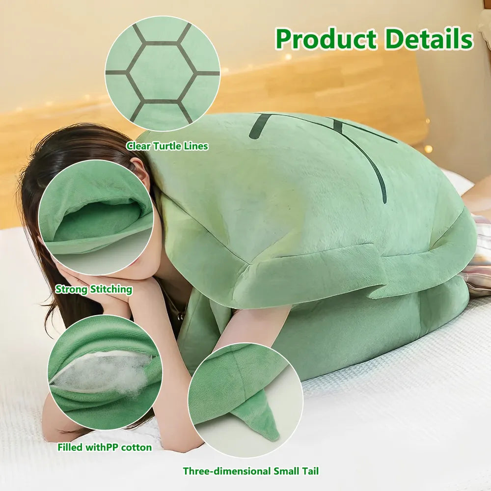 Wearable Turtle Shell Pillows Soft Stuffed Costume Toy 39.4 inch Plush Gift