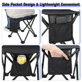 Folding Outdoor Camping Stool with Carry Bag: Portable Chair for Camping and Fishing