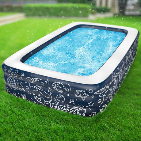 Spacious 22" Deep Inflatable Above Ground Kiddie Pool for Kids.