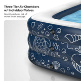 Spacious 22" Deep Inflatable Above Ground Kiddie Pool for Kids.