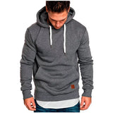 Men’s Slim Fit Casual Hoodie – Solid Color Pocket Pullover Sweatshirt