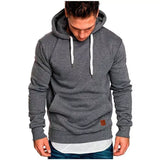 Men’s Slim Fit Casual Hoodie – Solid Color Pocket Pullover Sweatshirt