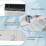 12000 BTU Ultra Quiet Window Air Conditioner U-Shaped Window AC Units Over the Sill AC Units with Energy Saver Modes
